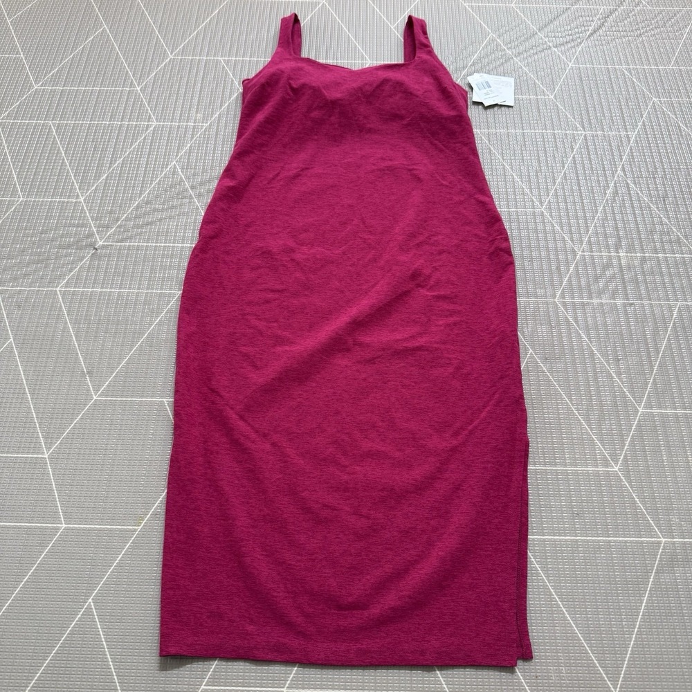 NEW Beyond Yoga Spacedye Icon Midi‎ Dress XL Pink Dragonfruit